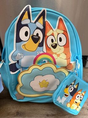 NWT Bluey Kids 10.5" Mini Backpack with Coin Purse